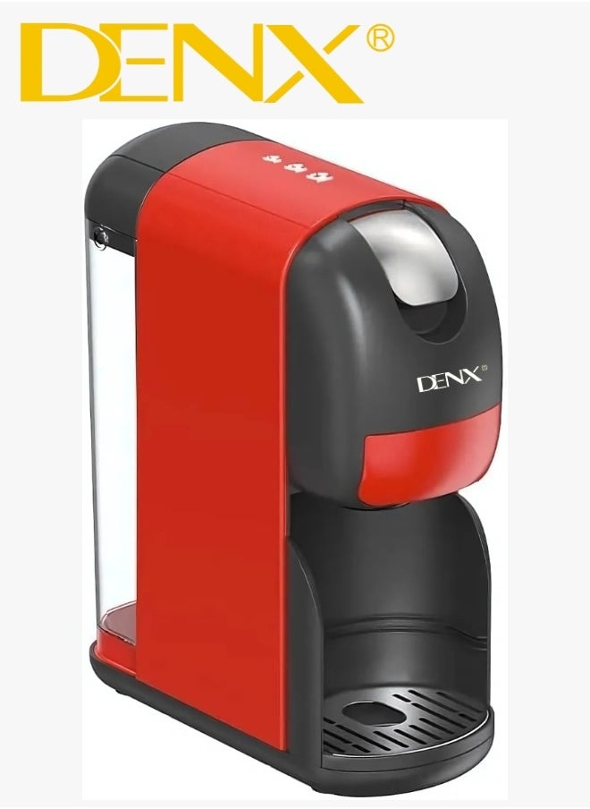 دينكس - ماكينة قهوة متعددة الكبسولات 3 في 1 من DENX موديل DX3416 – ضغط 20 بار، قدرة 1400 واط، سعة 1 لتر، إيقاف تلقائي، تحضير خلال دقيقة واحدة، متوافقة مع كبسولات متعددة - Image 1