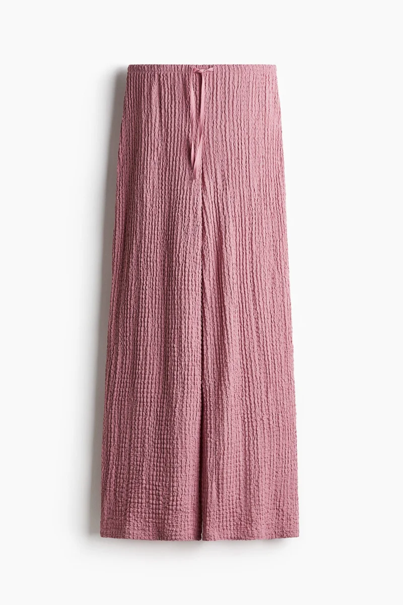 H&M Crinkled drawstring trousers