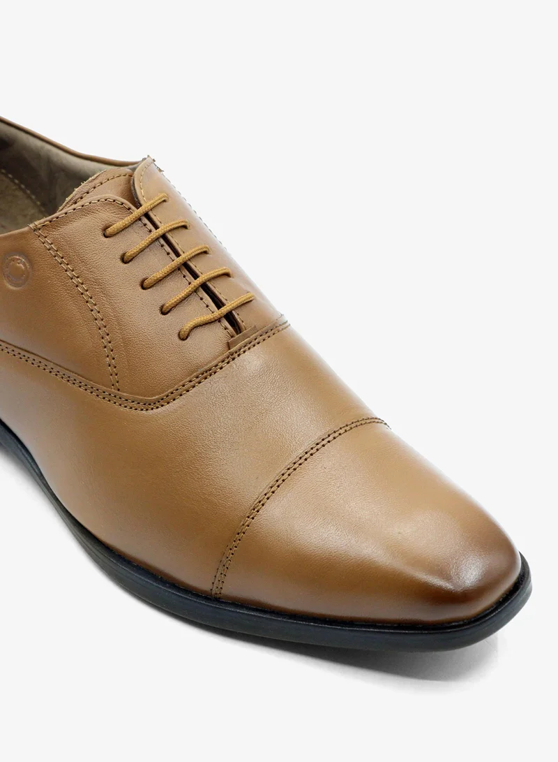 Geoomnii Tan Formal Lace-Up Shoes for Men – Elegant & Comfortable Office Footwear for Men | Best Price UAE