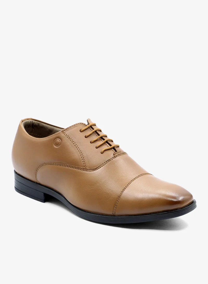 Geoomnii Tan Formal Lace-Up Shoes for Men – Elegant & Comfortable Office Footwear for Men | Best Price UAE