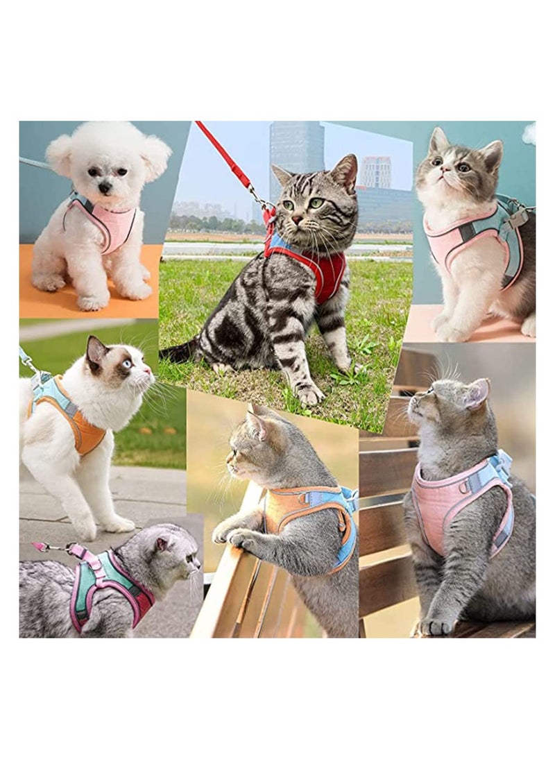 SYOSI Cat Harness, Leash and Collar Set, Escape Proof Kitten Vest Harness for Walking, Wrap-Around Pet Harness with Reflective Strap and Bell for Small Large Kitten, Fit for Puppy, Rabbit - Image 4