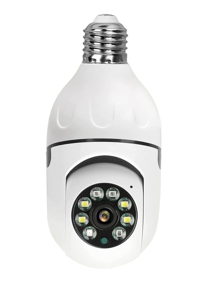 Generic - E27 Bulb 1080P 2.4GHz WiFi 360 Degree Panoramic Night Vision 2-Way Audio, Smart Motion Detection and Alarm Surveillance Cameras - Image 1