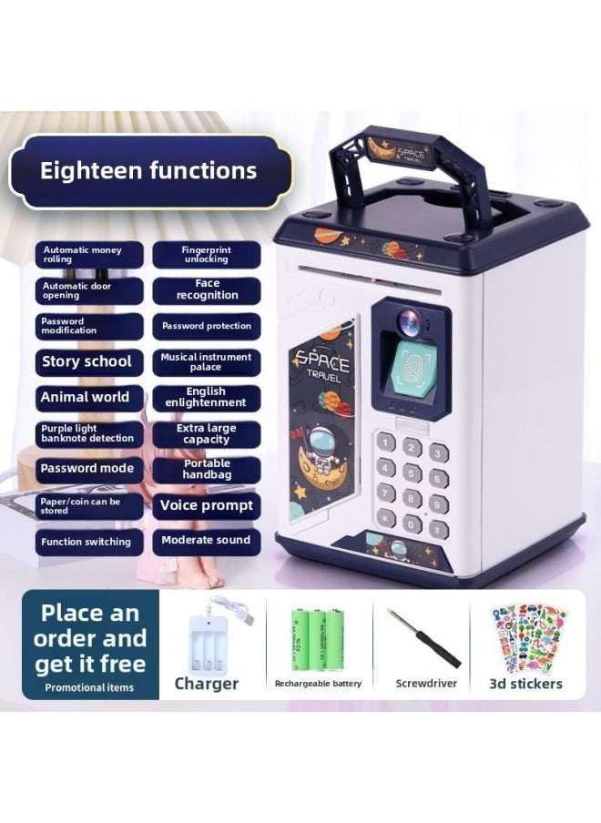 null - Children's Savings Piggy Bank Boys And Girls Password Box Large Capacity Can Be Stored For Boys And Astronauts-Color:906 Ultraman—16 Major Function Fingerprint Unlocking Automatic Door Opening—rechargeable Model - Image 1