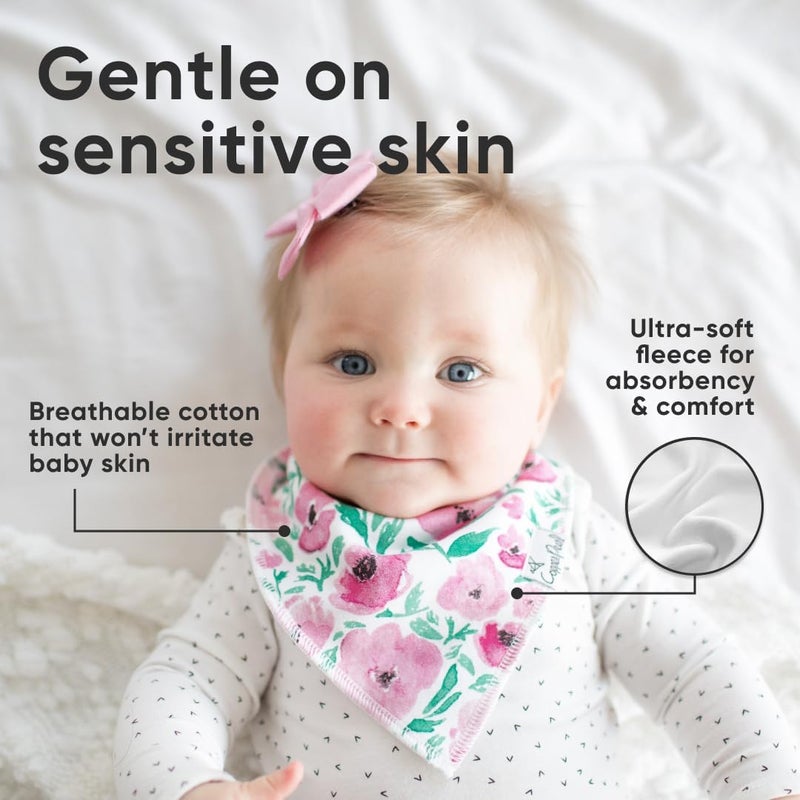 Copper Pearl Baby Bandana Drool Bibs - 4 Pack Bloom Set for Stylish Babies - Image 5