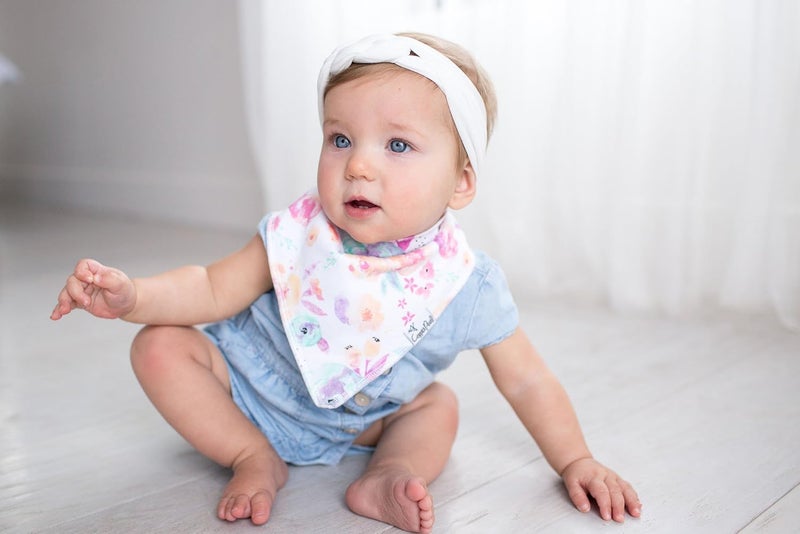 Copper Pearl Baby Bandana Drool Bibs - 4 Pack Bloom Set for Stylish Babies - Image 2