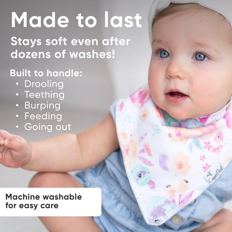 Copper Pearl Baby Bandana Drool Bibs - 4 Pack Bloom Set for Stylish Babies - Image 4