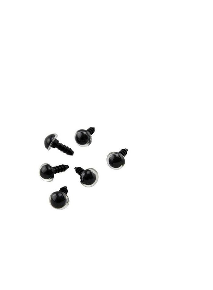 Libra Teddy Bear Eyes Washers Included 8mm Pack Of 10 Black Color - Image 1