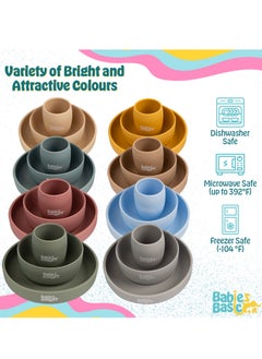Babies Basic Silicone Plate, Bowl & Cup- Pink  - Image 4