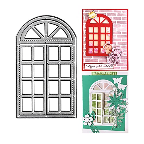 AHTOLS Window Cutting Dies, House Window Die Cuts Metal Embossing Stencils Template Mould for Card Scrapbooking and DIY Craft Album Paper Card Decor - Image 1