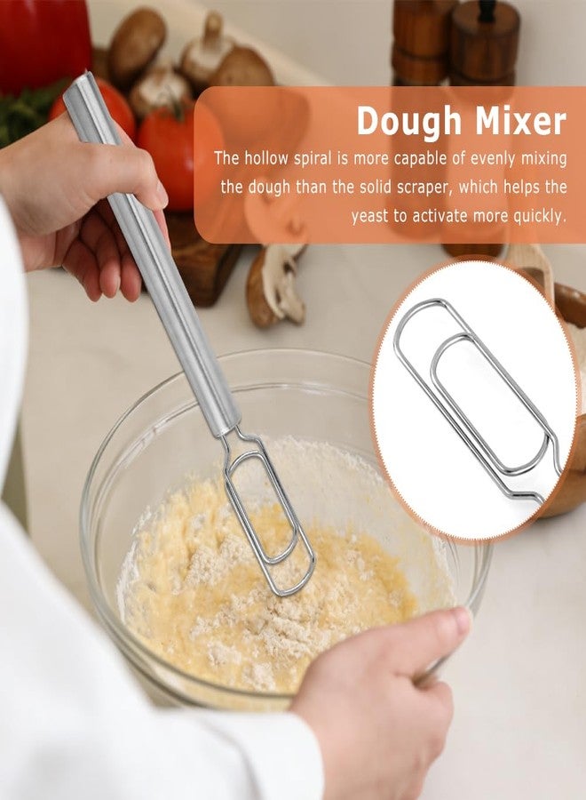 WeiLingBo Danish Dough Whisk for Sourdough Starter,with Dough Scraper,Stainless Steel Dutch Whisk,Sourdough Whisk for Baking,Sourdough, Pizza,Pastry Baking,Reaching Bottom of Jar - Image 5