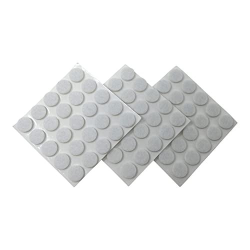 Shepherd Hardware 9957 3/8-Inch Self-Adhesive Felt Furniture Pads, 75-Pack, White - Image 1