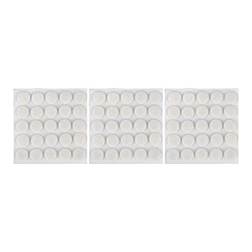 Shepherd Hardware 9957 3/8-Inch Self-Adhesive Felt Furniture Pads, 75-Pack, White - Image 5