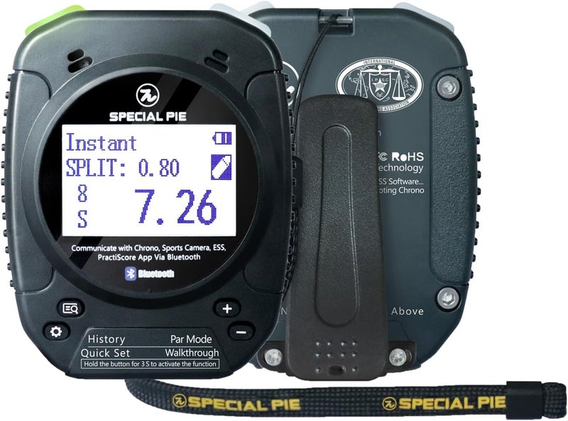special pie Shot Timer – Smart Sound Sensor, Bluetooth Competition Timer for IPSC & USPSA, IROA Certified, 72H Battery(Black) - Image 1
