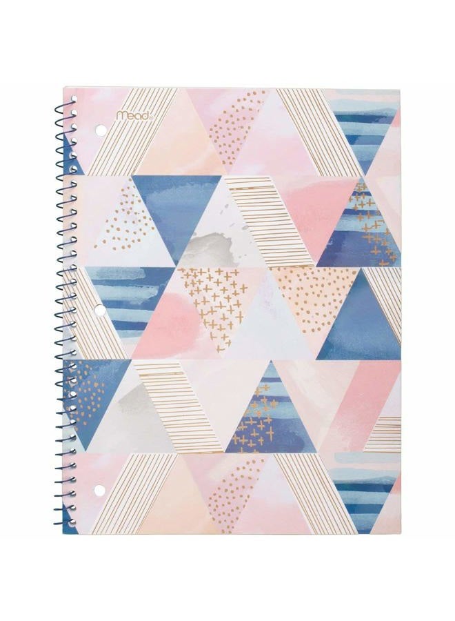 Mead Spiral Notebooks, 1 Subject, College Ruled Paper, 70 Sheets, 10-1/2" x 7-1/2", Shape It Up, Design May Vary, 3 Pack (38191) - Image 4