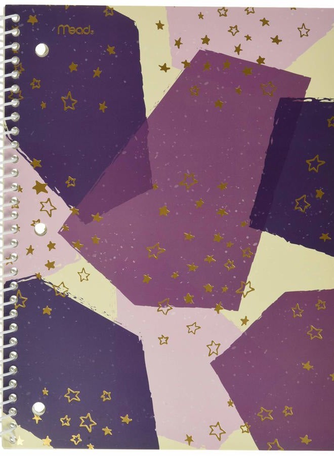Mead Spiral Notebooks, 1 Subject, College Ruled Paper, 70 Sheets, 10-1/2" x 7-1/2", Shape It Up, Design May Vary, 3 Pack (38191) - Image 1