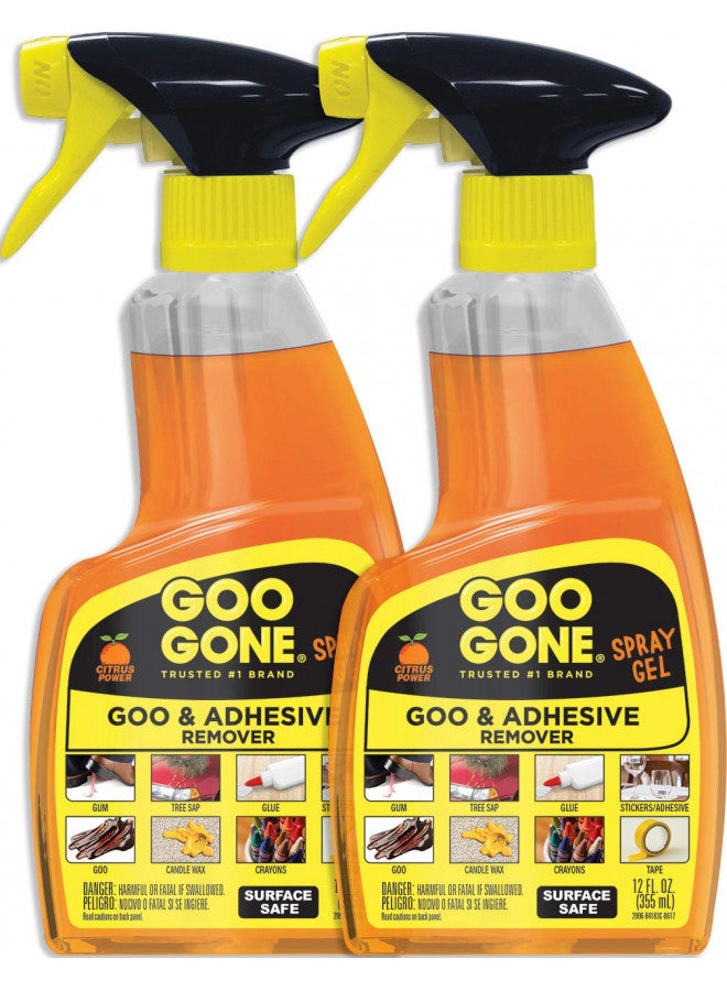 Goo Gone Goo Gone Original Spray Gel Adhesive, Sticker Remover - Works on Ink, Sap, Tar, Decals, Bumper Stickers and more - 12 Oz, 2 Pack - Image 1