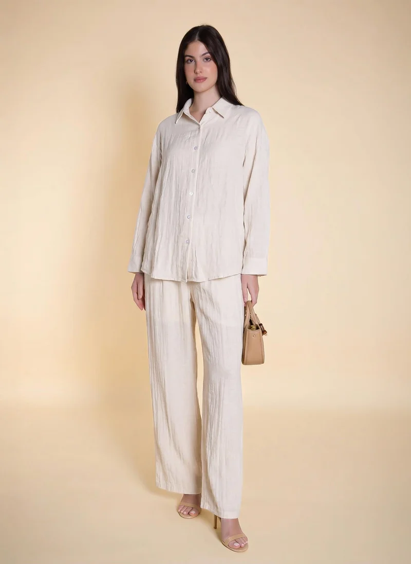 SHAPES COMFORT COTTON BLEND SHIRT SET