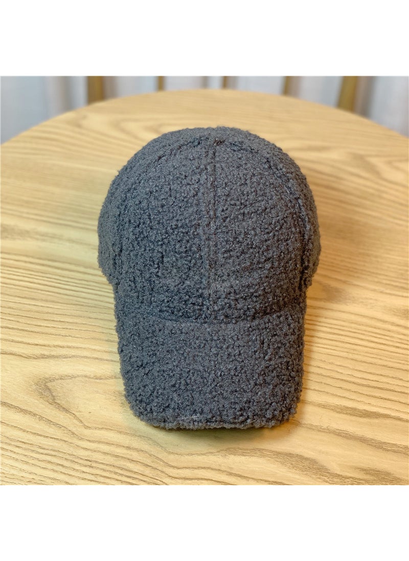 Generic - Ladies Fashion Plush Baseball Cap Winter Black - Image 1