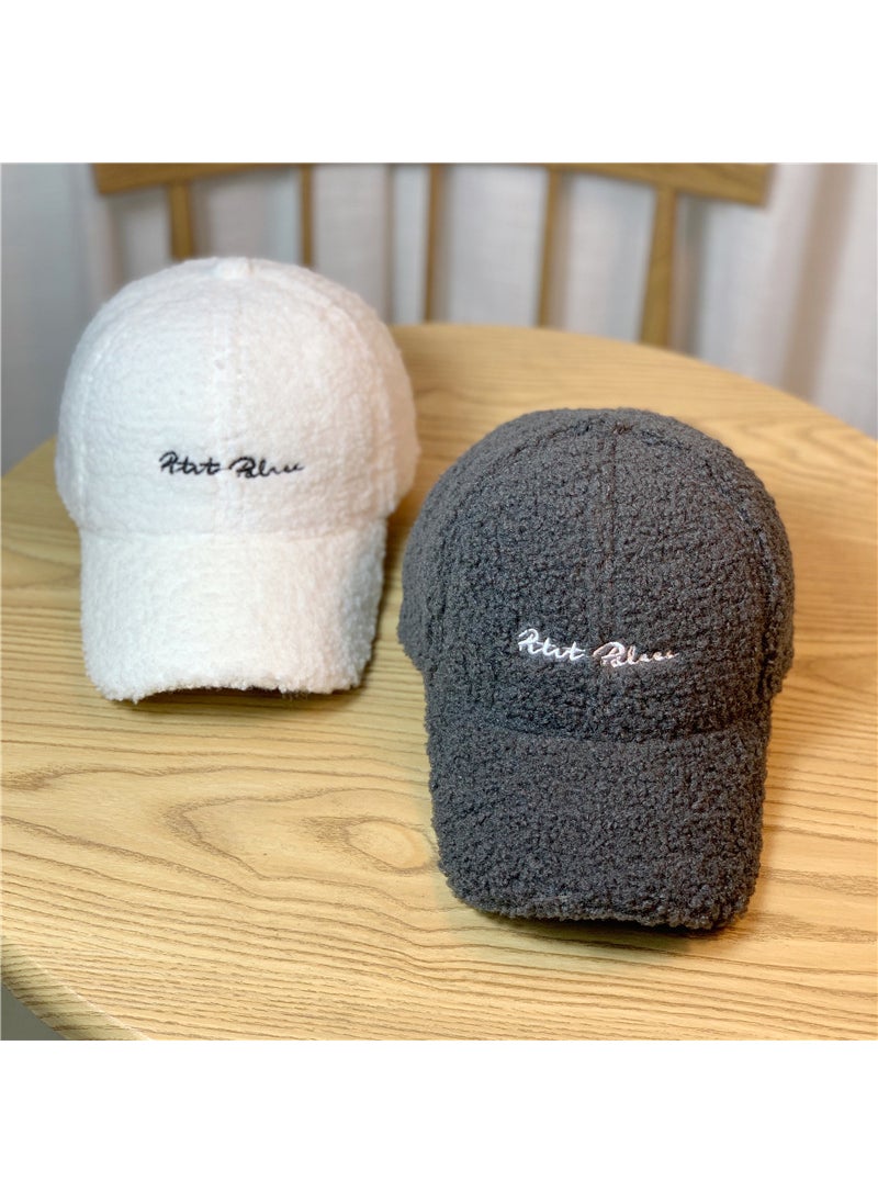 Generic - Ladies Fashion Plush Baseball Cap Winter Black - Image 1