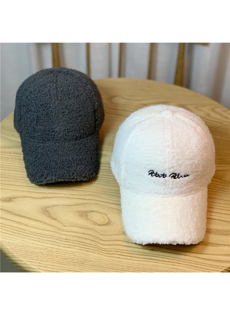 Generic - Ladies Fashion Plush Baseball Cap Winter Black - Image 1