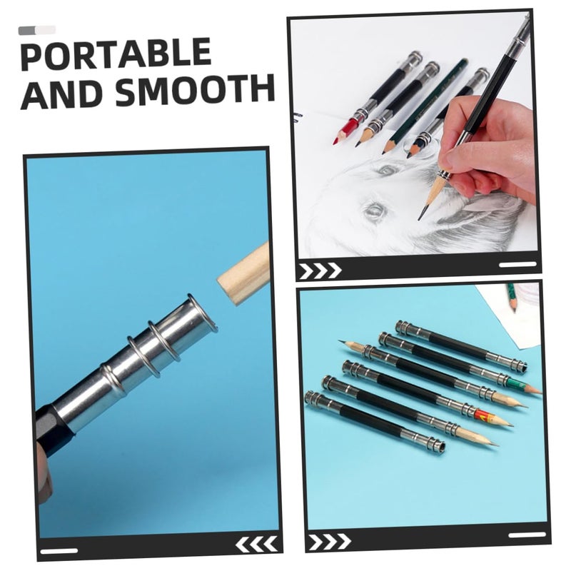 Metal Pencil Extenders 8 Pack Dual Crayon Holders Lightweight Art Student Supplies - Image 5