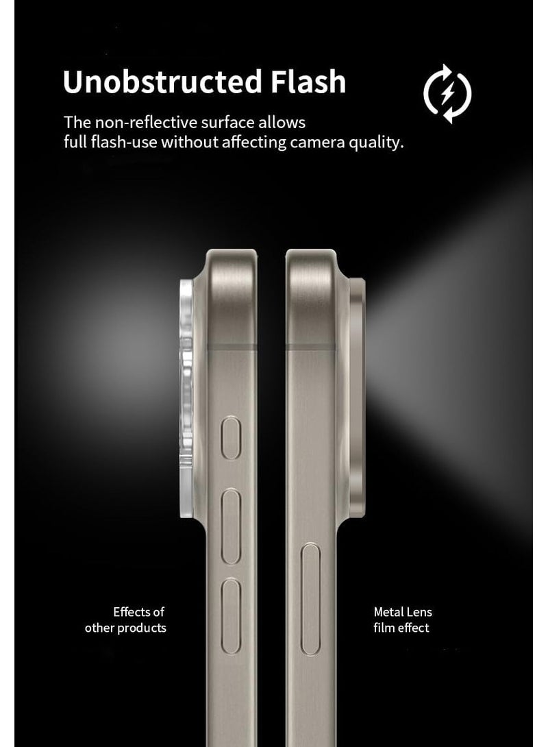 ELTRAZONE Camera Lens Protector for iPhone 15 Pro/15 Pro Max, [2 Pack] [Anti-Fall] [Not fall off] 360°Protection Camera Lens Protector Ring Cover -Gold - Image 4