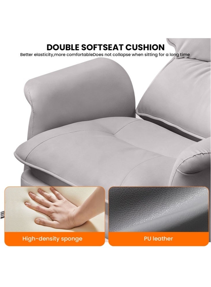 GGEROU Executive Swivel Chair, Ergonomic Desk Chair with Rocking Function, Comfortable Home Office Chair,Grey - Image 4
