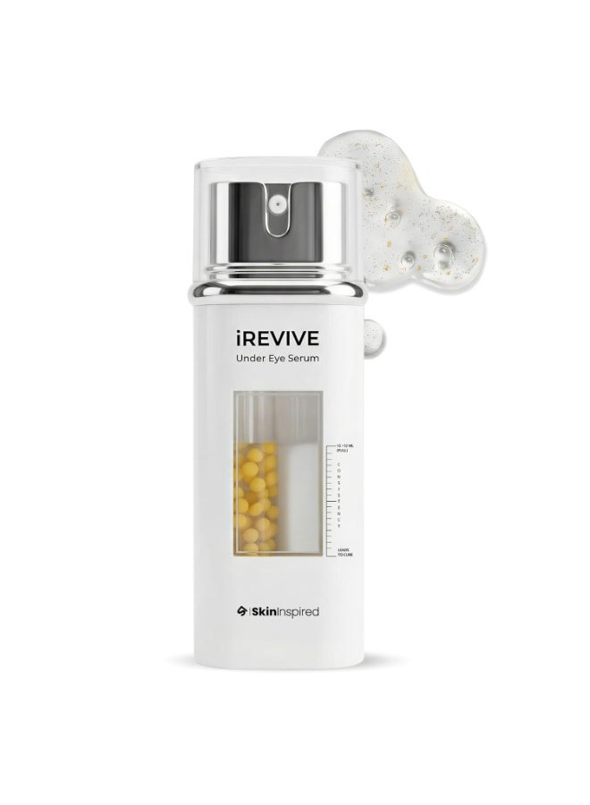 SkinInspired iREVIVE Dual Chamber Under Eye Serum | 15% Encapsulated Kojic Acid Miliglobules + Matrixyl 3000 | Dark Circle, Pigmentation, Puffiness & Fine Line | Brightening, Lifting & De-Puffing Eye Treatment | 24ml - Image 1