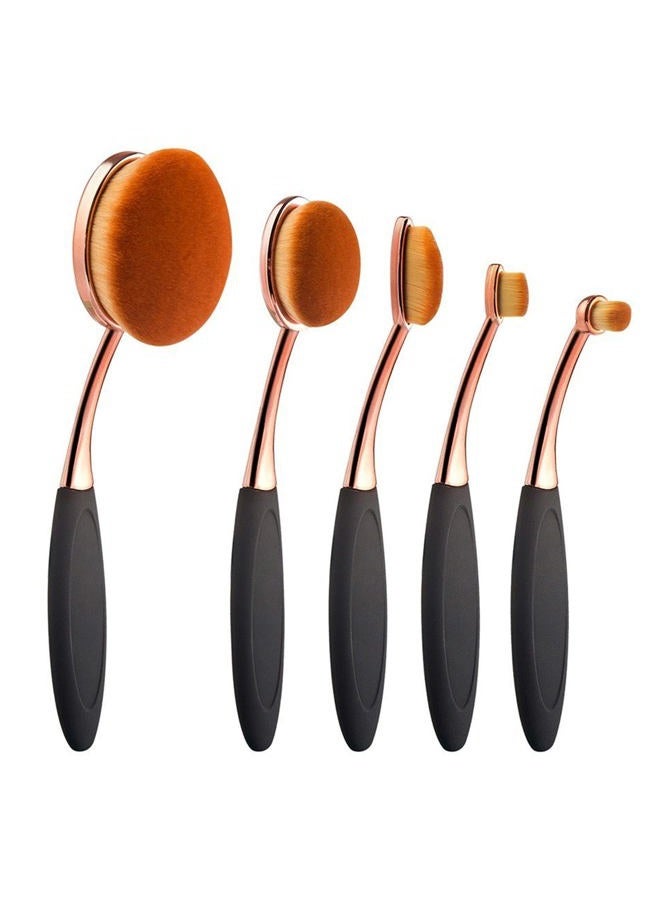 Yoseng Oval Foundation Brush 5 Pcs Toothbrush makeup brushes Fast Flawless Application Liquid Cream Powder Foundation - Image 1
