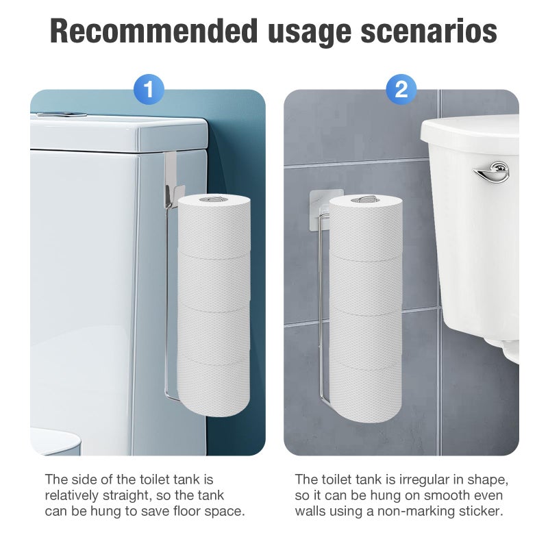Conworld Toilet Paper Storage Wall Mount, Over The Tank Toilet Tissue Roll Holder Dispenser Reserve for Bathroom Storage and Organization, for 4 Roll Tissue, Gold, 1 Pack - Image 4