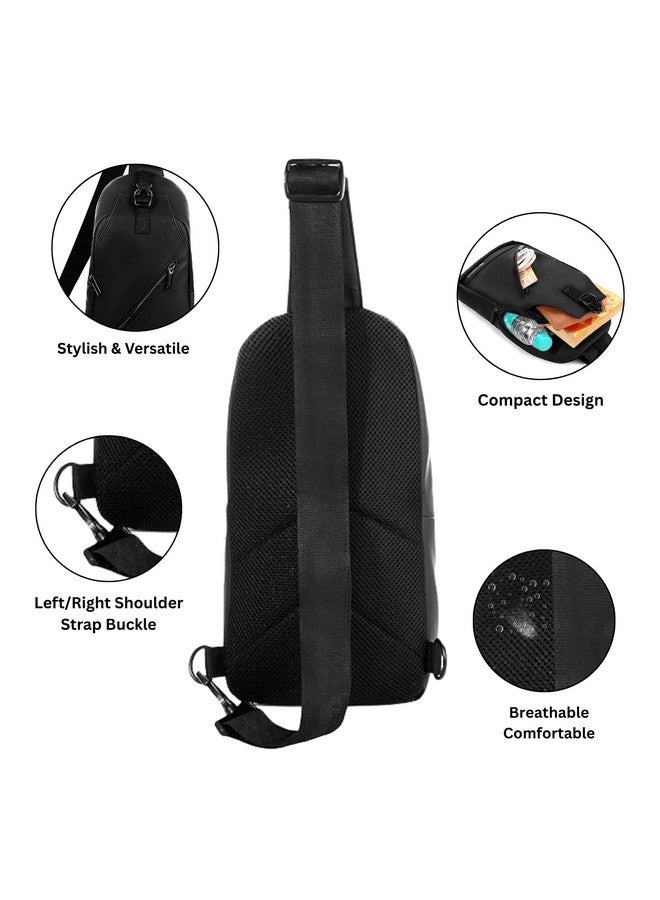 FAMEUS Unisex Sling Crossbody Chest & Shoulder Bag for Men, Women, Boys & Girls with Adjustable Strap for Comfortable Commuting Travel Outdoor Activities (Soft Touch Black) - Image 5