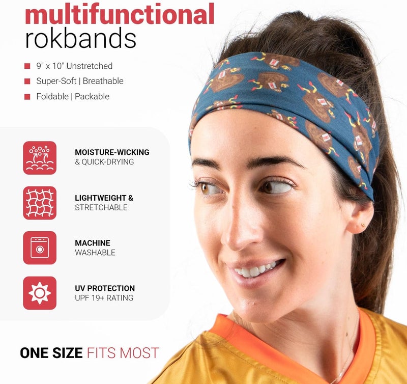 Gone For a Run RokBAND Multi-Functional Holiday Running Neck Gaiter or Headband | Thanksgiving Turkey Trot Styles - Image 5
