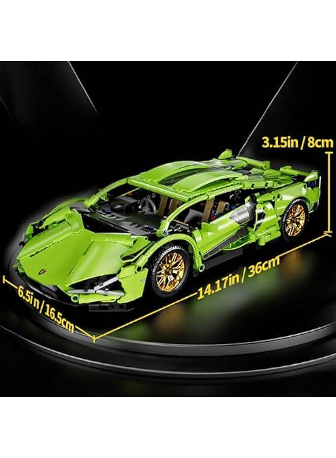 Sport Race Car Building Block Sets for Adults,Racing Supercar Collectible 1:14 Model Scale Construction Toy Gifts for Boys Men Teens Car Fans 8+ 8-12 12 13 14 14+(1290 PCS) - Image 4