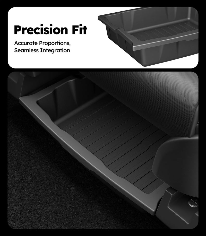 Wigoo Under Seat Storage Box for Tesla Model X 2022~2025, 2 Pack TPE Underseat Storage Tray, Secure No-Slide Installation Design - Image 3