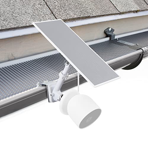Wasserstein Gutter Mount for Google Nest Cam (Battery) & Solar Panel (Camera & Solar Panel NOT Included) - Image 1