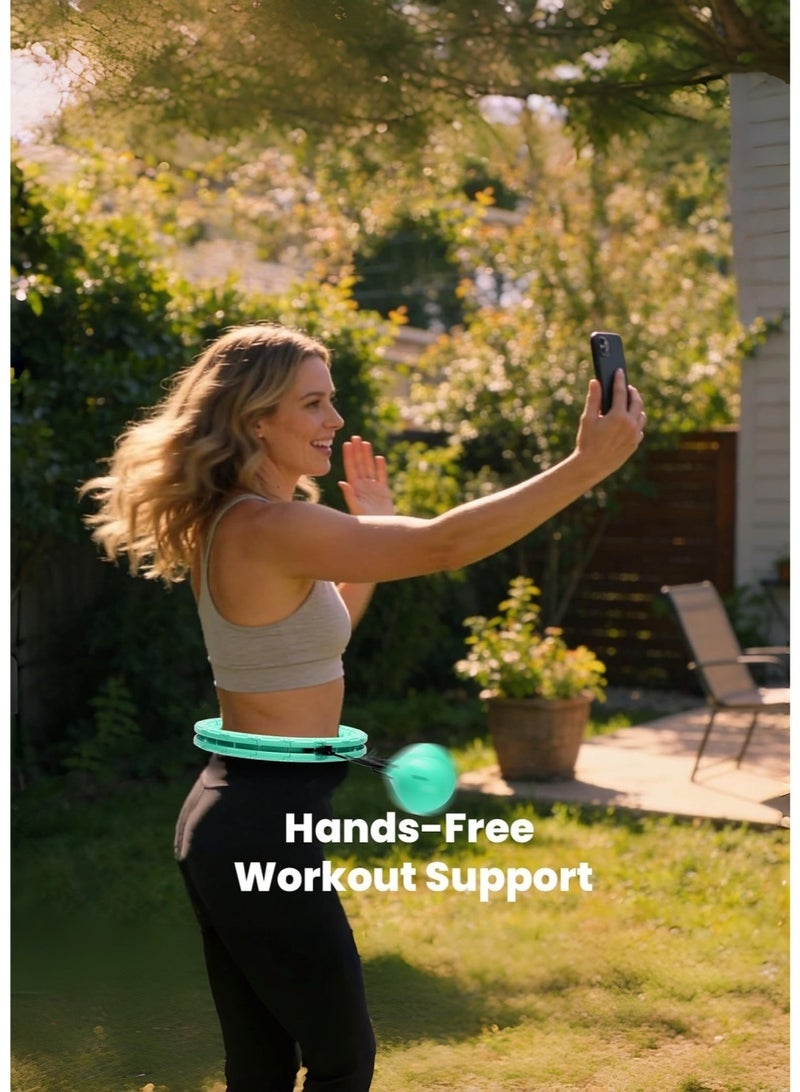 JoyousSto Smart Hula Hoop With Massager and without falling,Weighted Hula Infinity Fitness Hoop for Adult Weight Loss, 2 in 1 Smart Fitness Workout Hula Circle Hoops with 24 Detachable Knots - Image 5