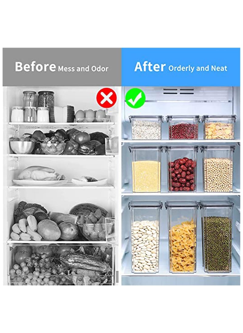 Generic - Airtight Food Storage Container with Lock Lids,Cereal & Dry Storage Jars,Kitchen and Pantry Organization Canisters for Cereal,Coffee,Rice,Flour and Sugar (1300ml / Set of 4) - Image 1