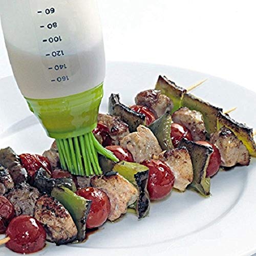 HPK Chefs Bottle Kit Combo Consist of Squeeze SauceKetchup Bottle Oil Brush Pourer Bottle with Measuring remarks 2Pcs Set 160ml - Image 4