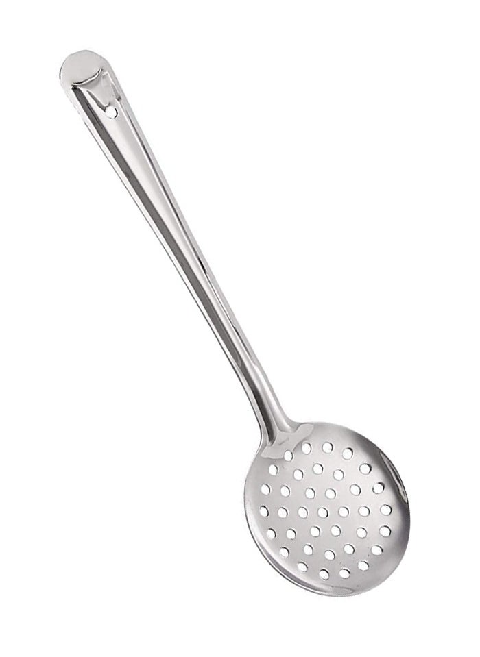 BLACKSTONE - Stainless Steel Skimmer Mesh Fry Spoon, Jhara Spoon for Puri, Steel Zara Spoon 37cm - Image 1