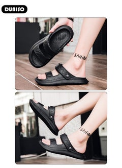 DUNISO Slides Sandal for Unisex with Thick Bottom, Adjustable Beach Sandal Platform Sandals Comfort Lightweight Ultra Cushion EVA Slippers,Outdoor Non-Slip Casual Beach Sandals(42-43)  - Image 2