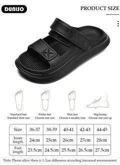 DUNISO Slides Sandal for Unisex with Thick Bottom, Adjustable Beach Sandal Platform Sandals Comfort Lightweight Ultra Cushion EVA Slippers,Outdoor Non-Slip Casual Beach Sandals(42-43)  - Image 3