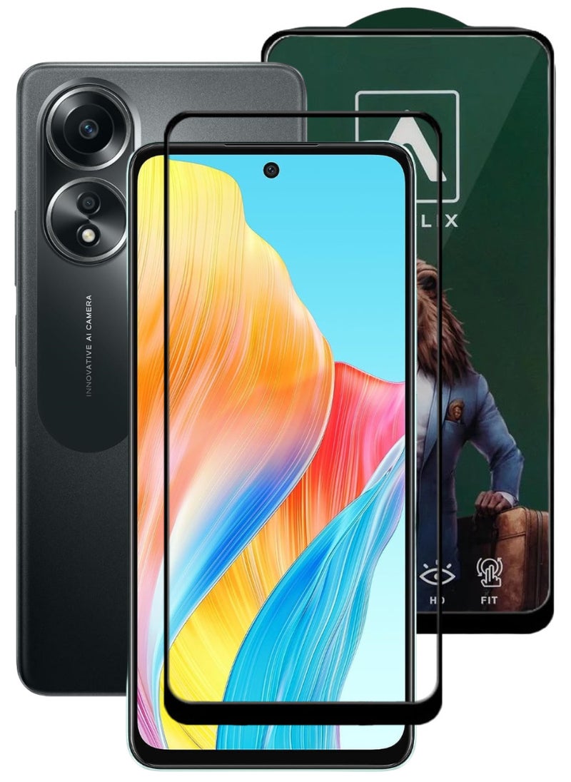 ACLIX Antistatic ESD Dustproof Premium Quality High Definition Tempered Glass Screen Protector Designed For Oppo A58 4G - Image 1