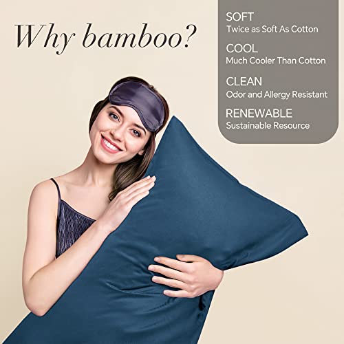 BEDELITE Body Pillow Cover, Navy Blue, 20x54 Inches, Rayon Made from Bamboo, Breathable & Silky Soft, Cooling Body Pillow Cover for Hot Sleepers, Night Sweats - Image 2