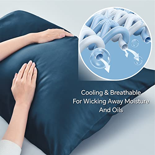 BEDELITE Body Pillow Cover, Navy Blue, 20x54 Inches, Rayon Made from Bamboo, Breathable & Silky Soft, Cooling Body Pillow Cover for Hot Sleepers, Night Sweats - Image 4