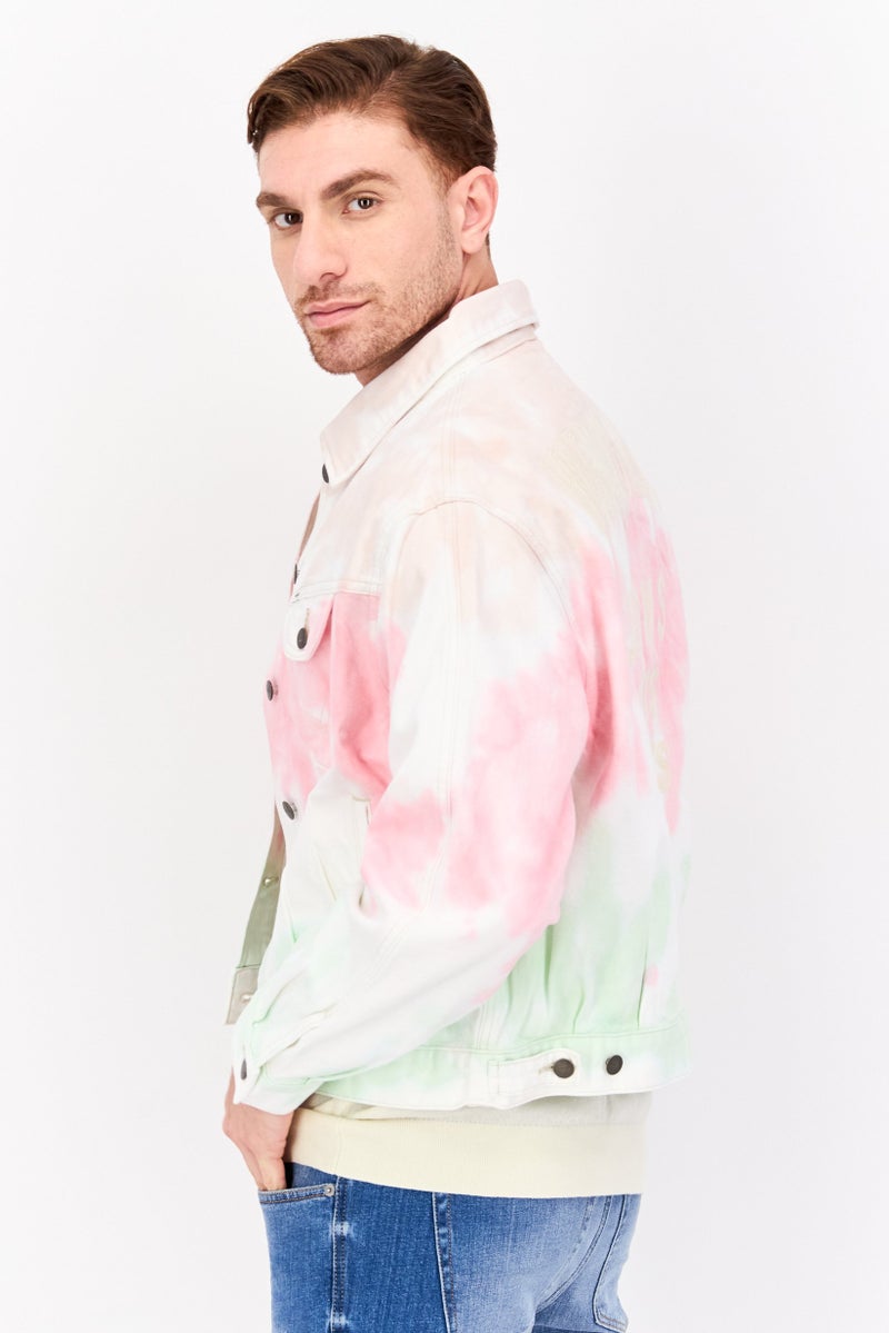 Wrangler Men Tie Dye Denim Jacket, Multicolor - Image 2