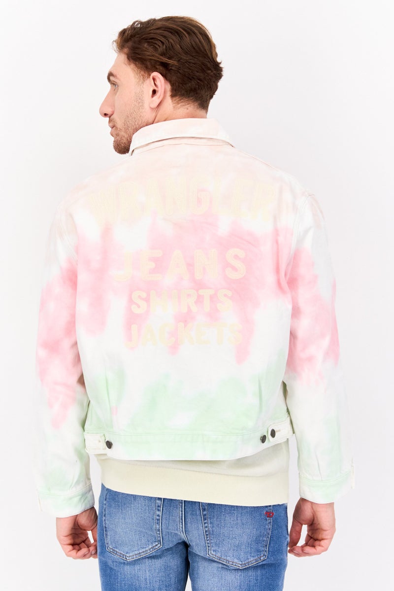 Wrangler Men Tie Dye Denim Jacket, Multicolor - Image 3