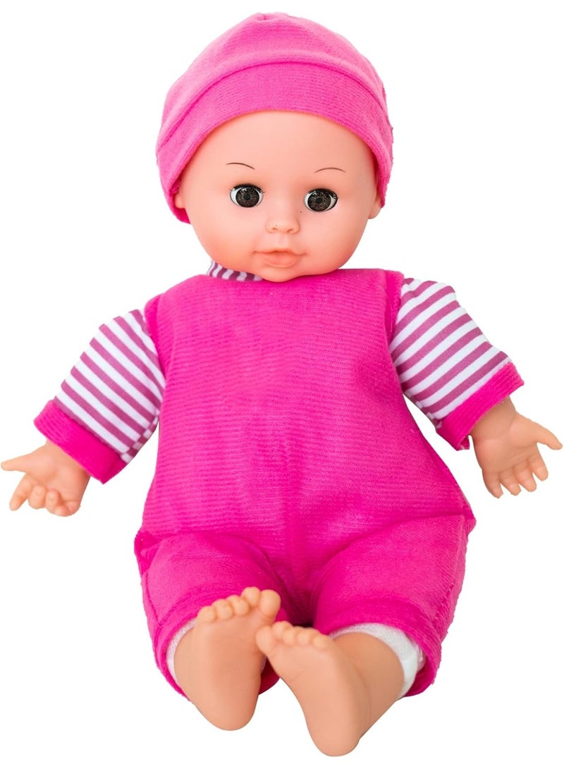 عمورة Baby Amoura Hayati My First Baby Doll & Stroller Set | 14-Inch Soft Body Interactive Sound Doll with Foldable Pram | Pretend Play Toys | Ages 3+ - Image 3
