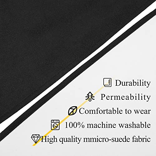 Tarpop Adult Bib Scarf Washable and Reusable Dining Clothing Protector Adult Bib for Elderly Senior Citizens Men Women Eating (Black) - Image 3