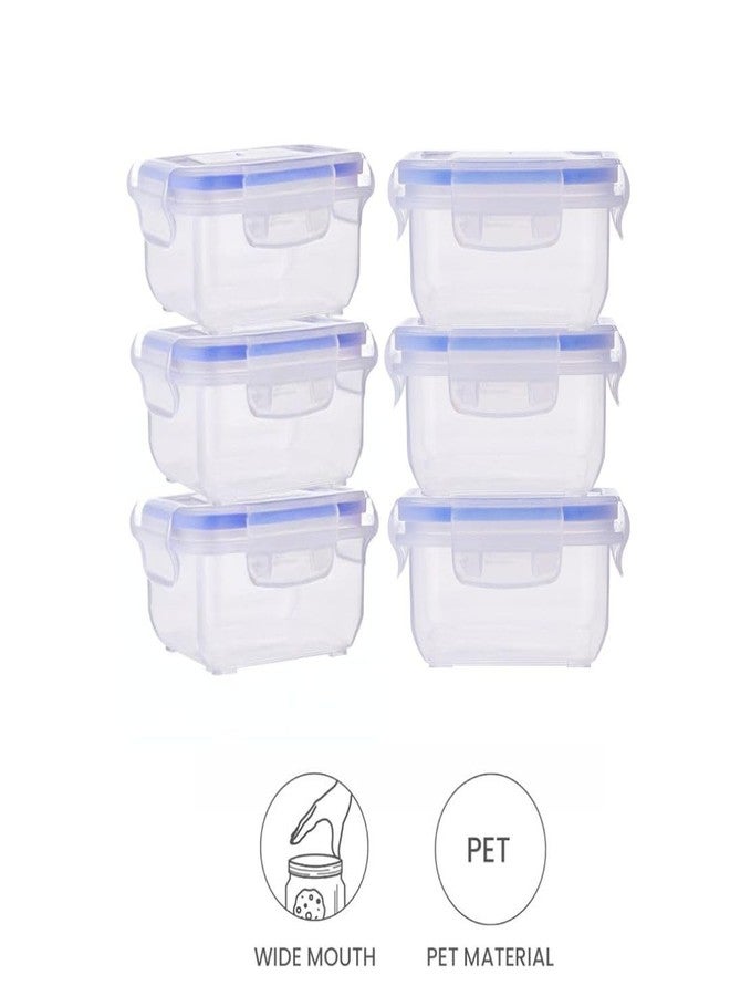 VRISTO 300ml Airtight Transparent Clip & Lock Container Box Set | Multipurpose Small Storage Jar Dabba for Kitchen, Masalas, Spices & Office Supplies | Food-Grade Pantry Organizer Box - Image 4