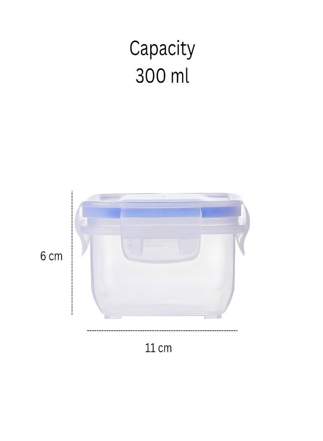 VRISTO 300ml Airtight Transparent Clip & Lock Container Box Set | Multipurpose Small Storage Jar Dabba for Kitchen, Masalas, Spices & Office Supplies | Food-Grade Pantry Organizer Box - Image 2